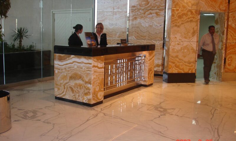 Marmonil Alabster -Polished-Egyptian- Column -Intercontinental Abu Dhabi- Cladding 4