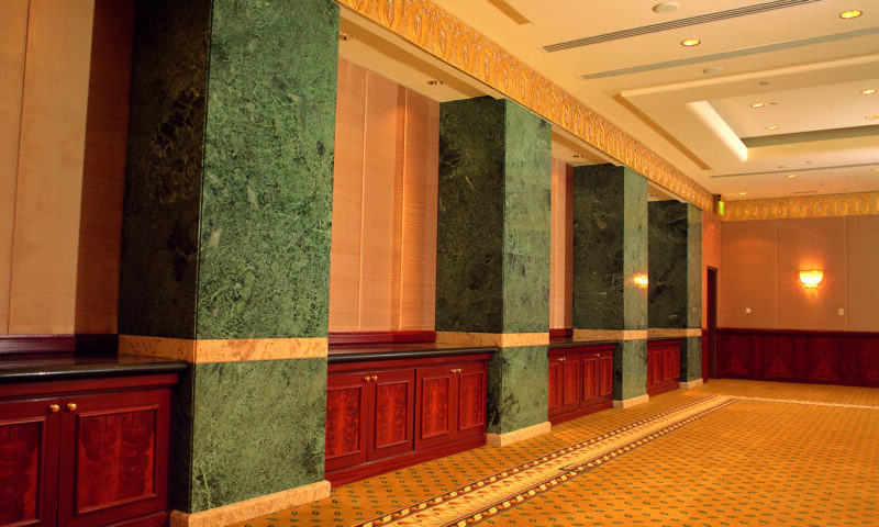 Marmonil Tropical Green & Breccia Sinai -Polished-CTS -Grand Hyatt Hotel- Cladding 1